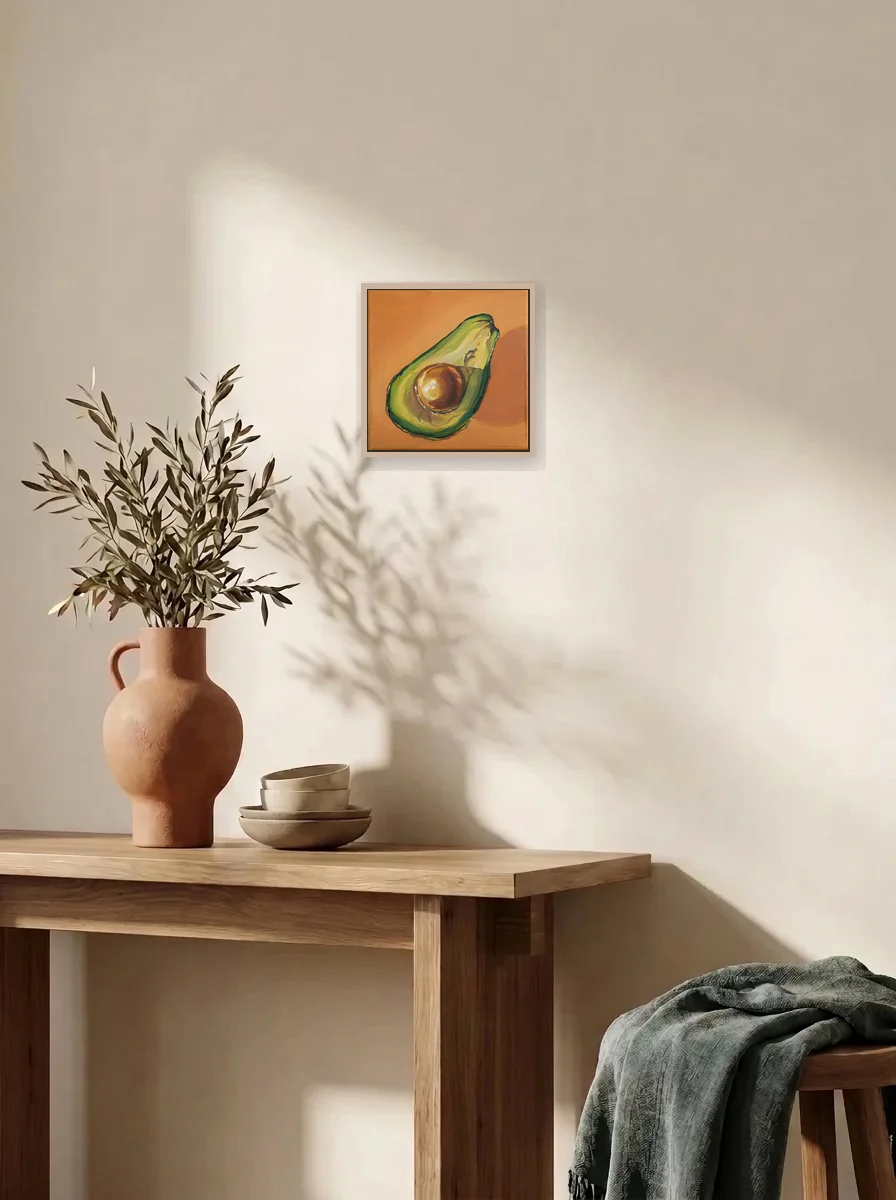 Guacamole Prelude displayed as a wall-scale canvas in an interior scene